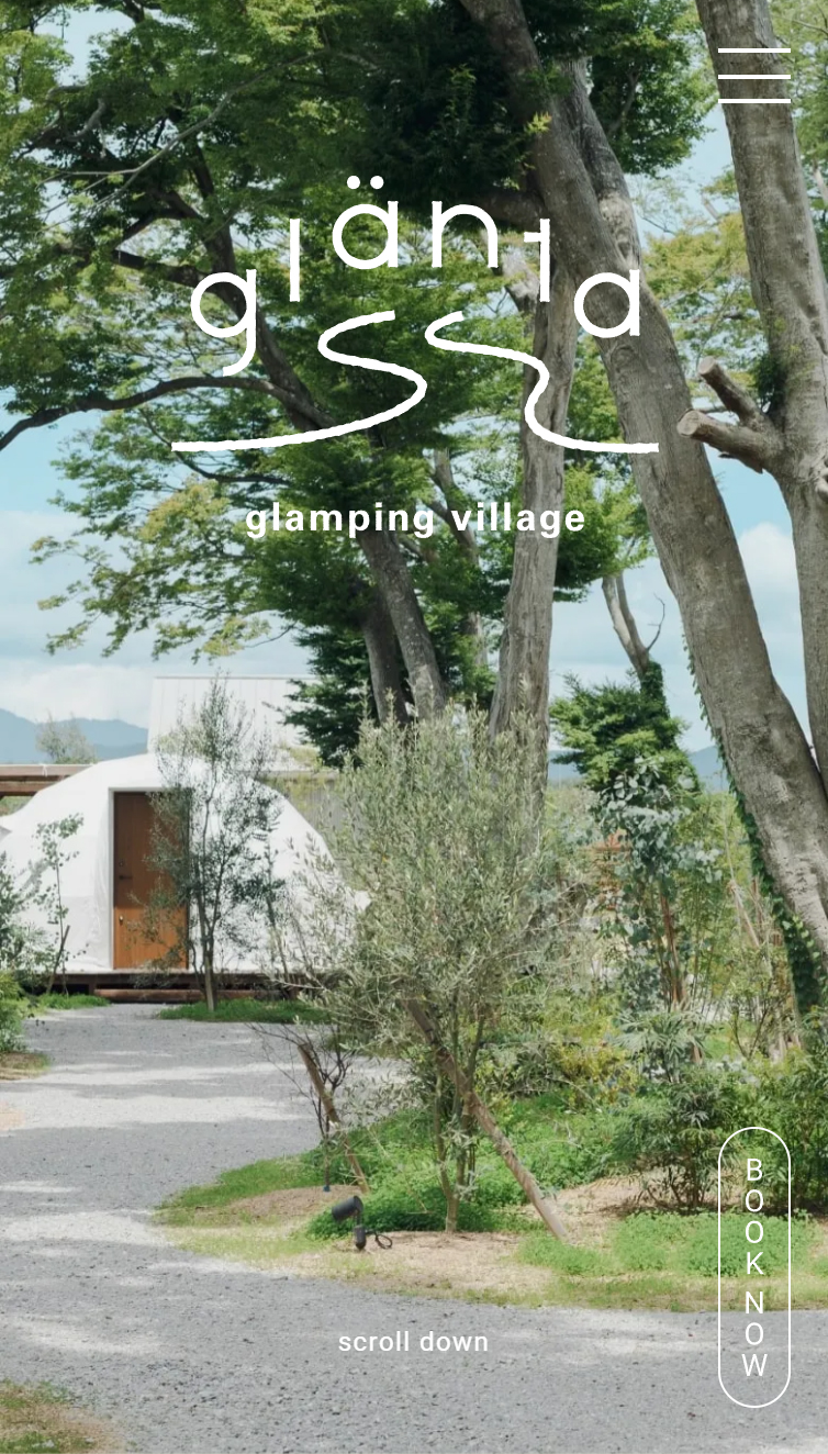 glänta | glamping village スマホ版