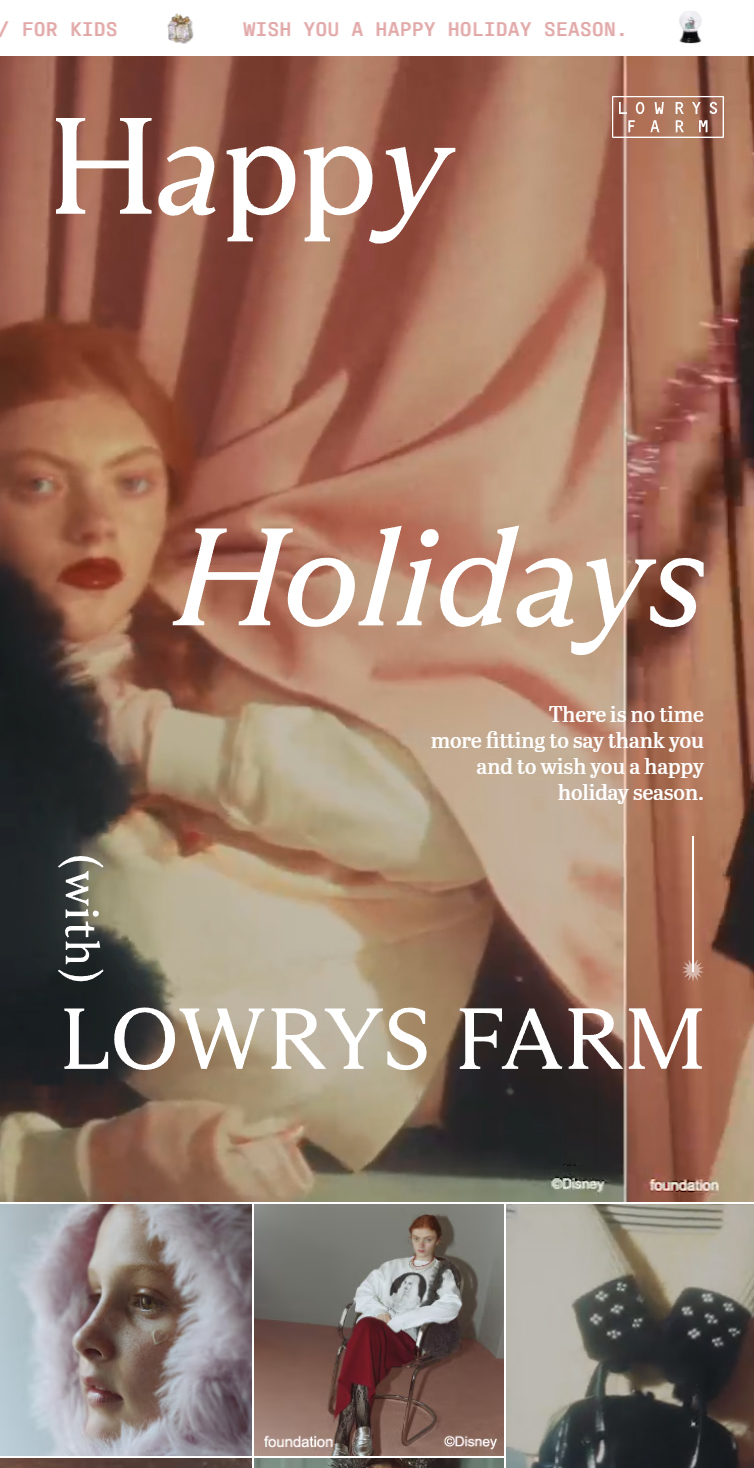 Happy Holidays！（with）LOWRYS FARM スマホ版