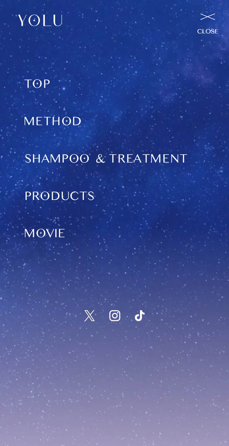 YOLUの夜間美容メソッド |【公式】YOLU ナイトケアビューティーブランド スマホ版 メニュー
