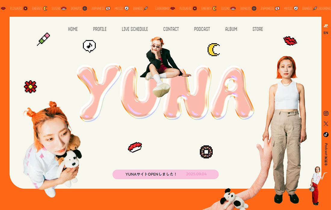 YUNA OFFICIAL SITE